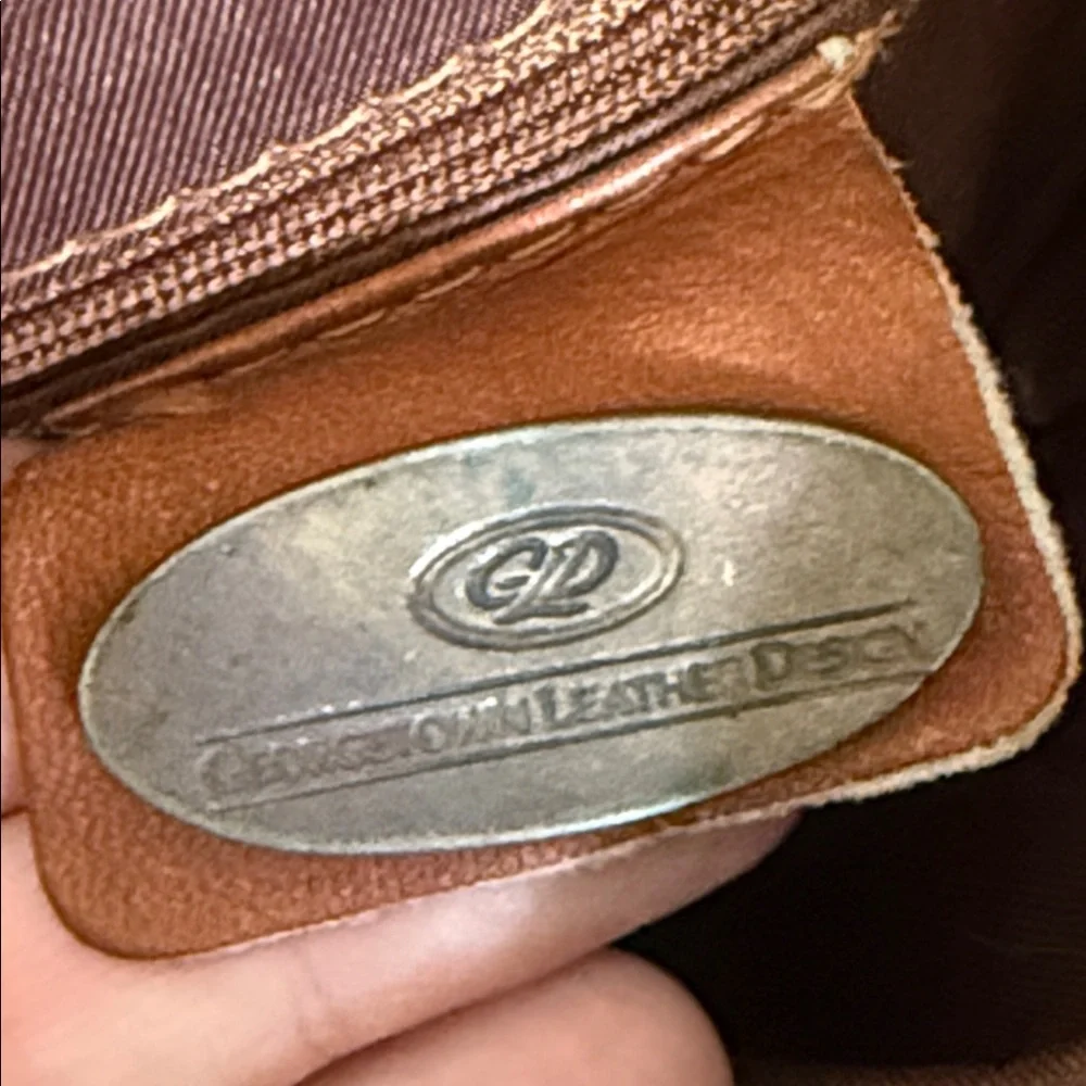 {Georgetown Leather} Bucket boho leather bag - Picture 11 of 12
